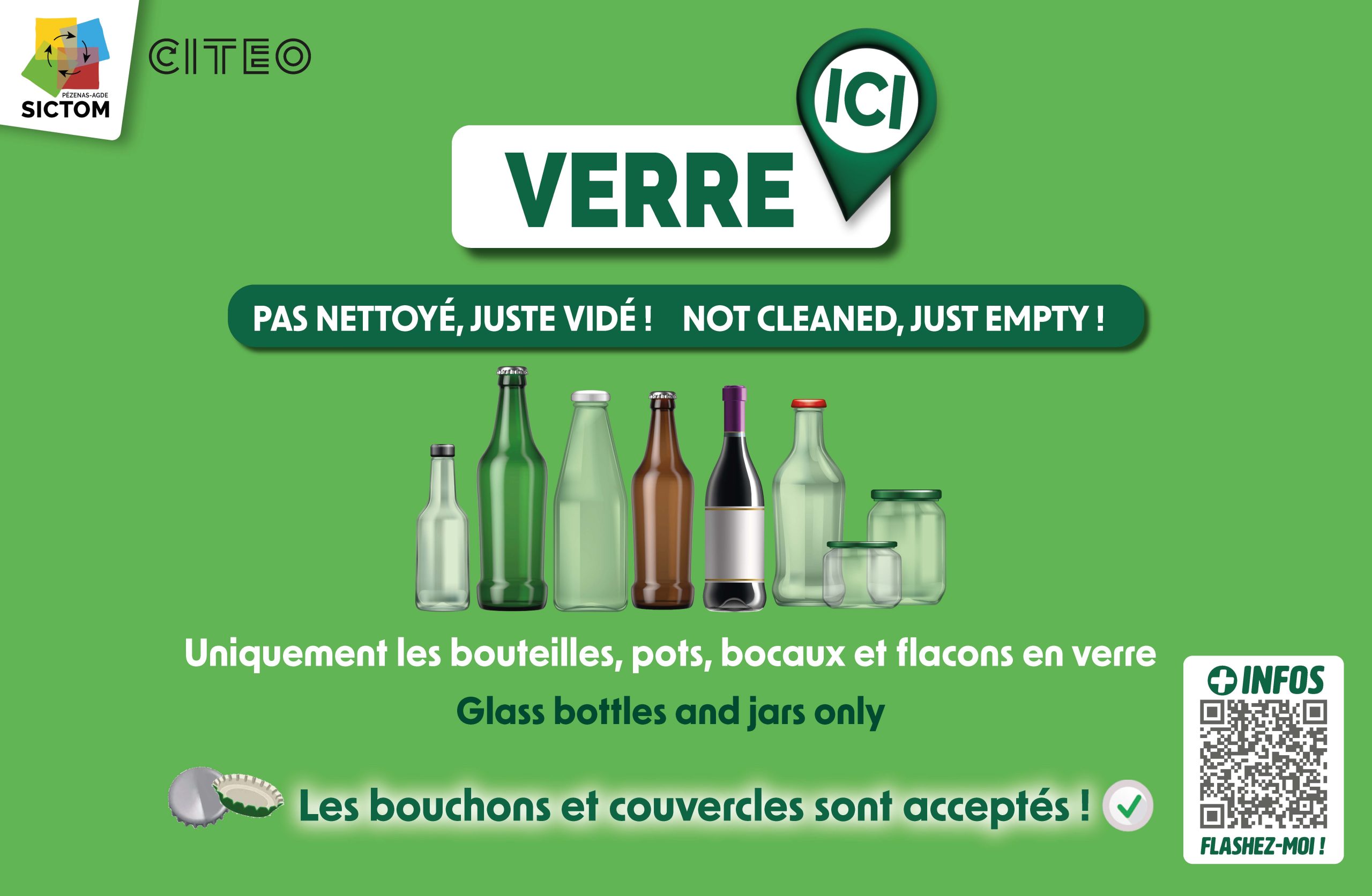 visuel consignes tri du verre - je trie à la plage - tri hors foyer citeo