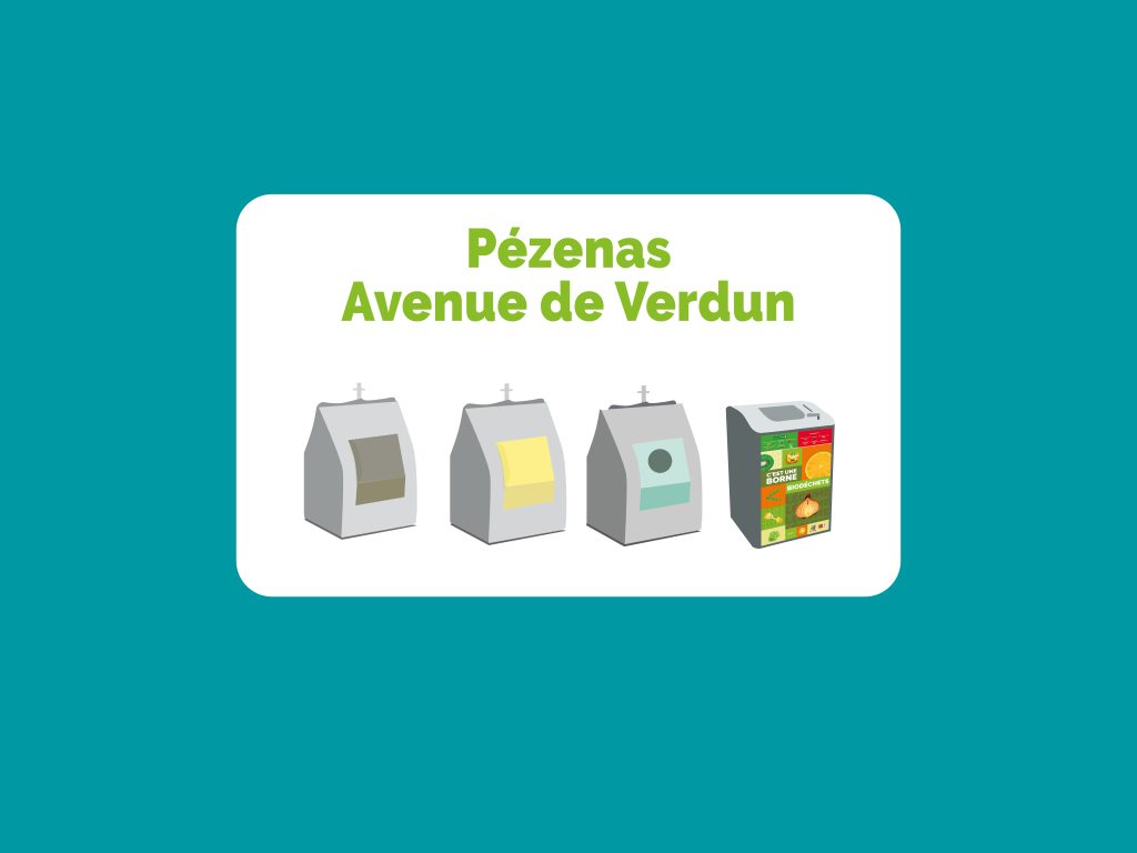 Pézenas - Avenue de Verdun : de nouveaux points-tri pour vos déchets