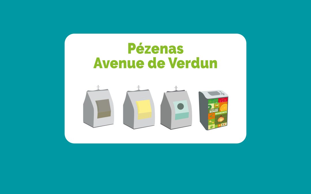 Pézenas – Avenue de Verdun : de nouveaux points-tri pour vos déchets