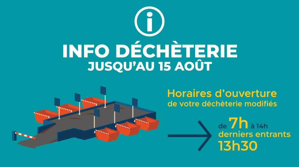Modification temporaire des horaires d'ouverture des déchèteries